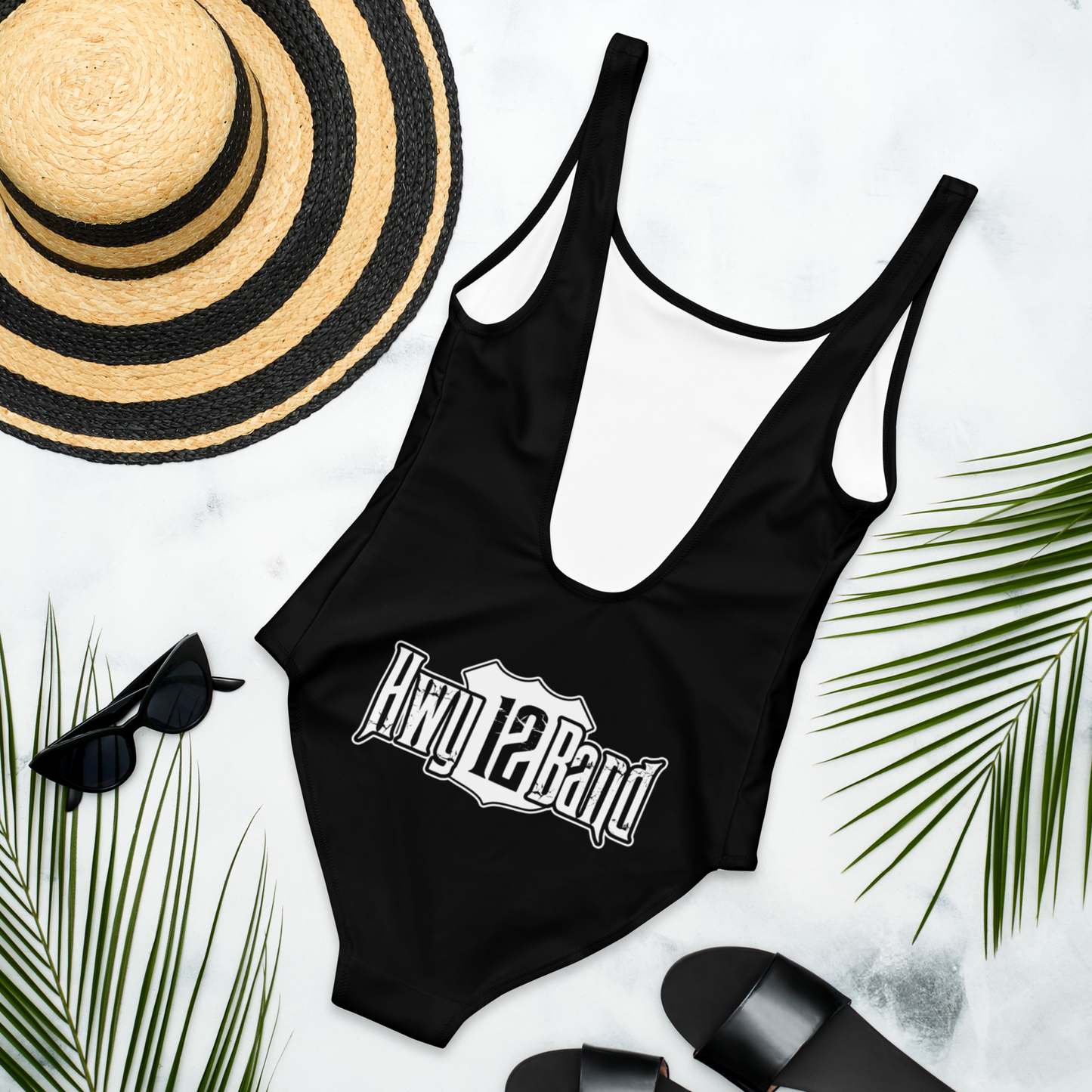 Hwy 12 Band One-Piece Swimsuit