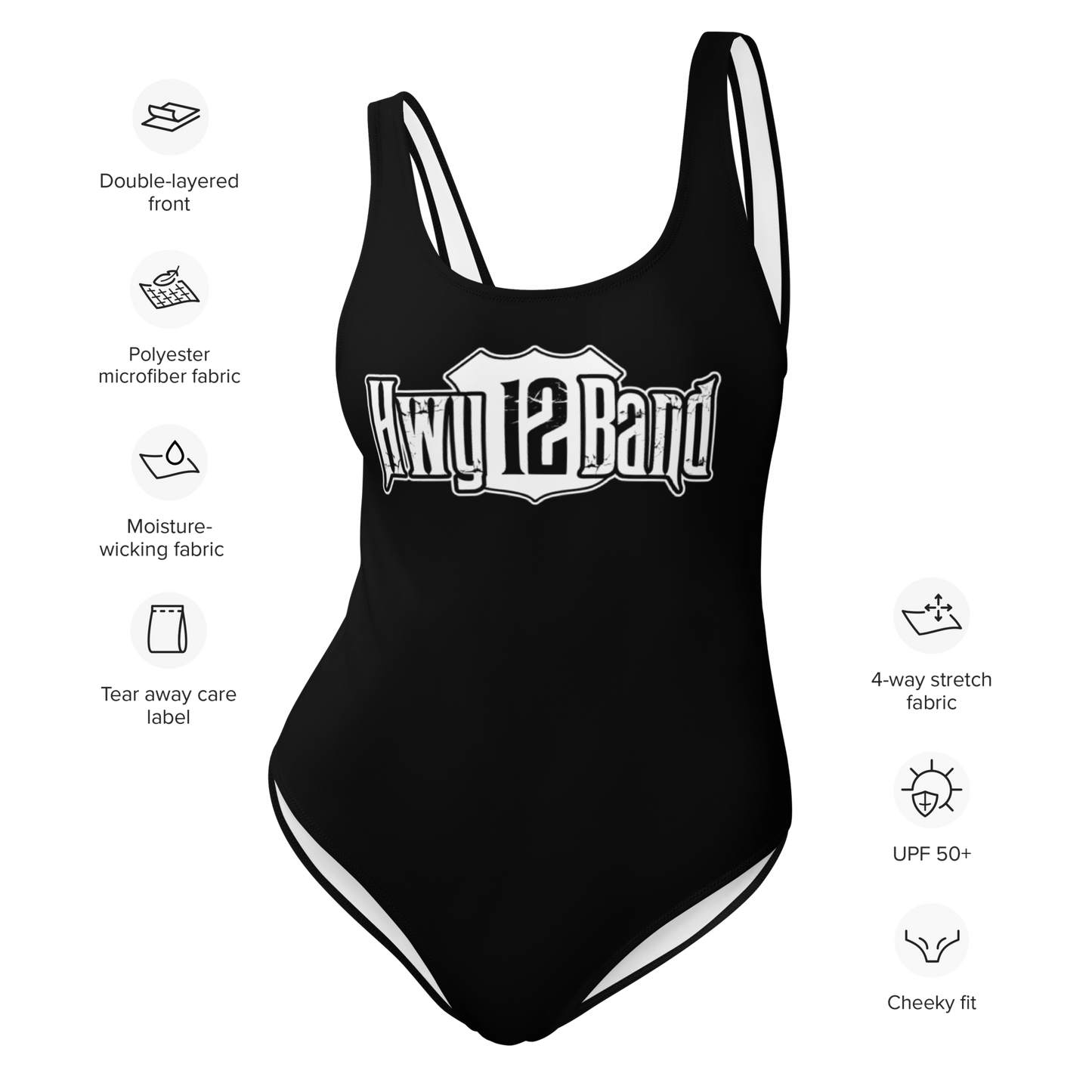 Hwy 12 Band One-Piece Swimsuit