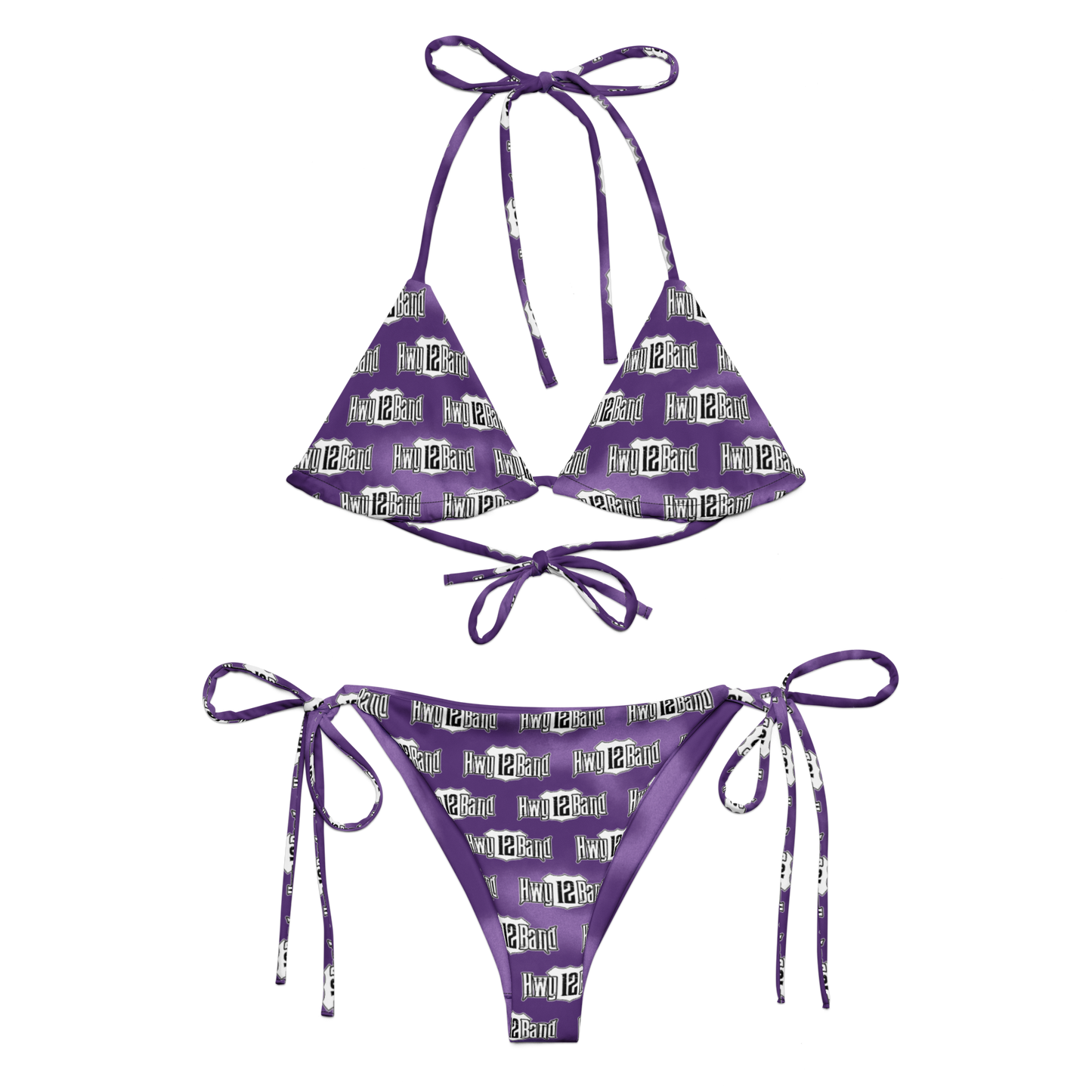 Hwy 12 Band Purple String bikini