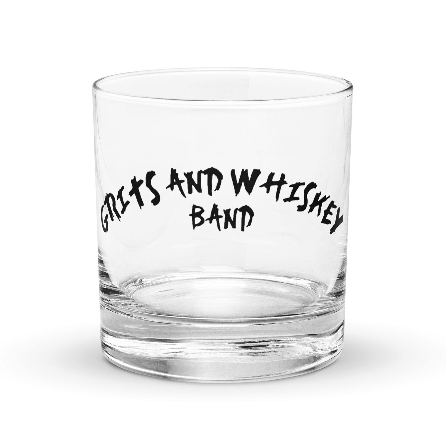 Grits and Whiskey Band Rocks Glass