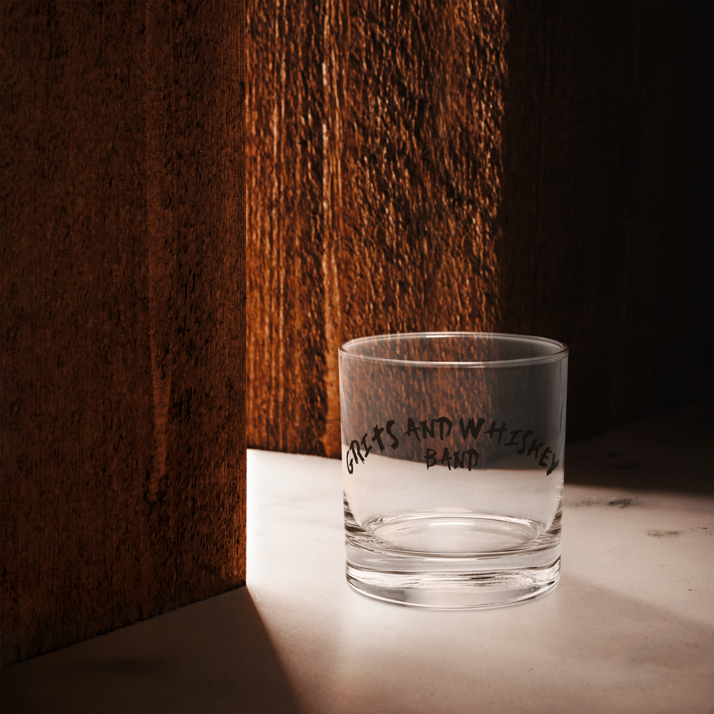 Grits and Whiskey Band Rocks Glass