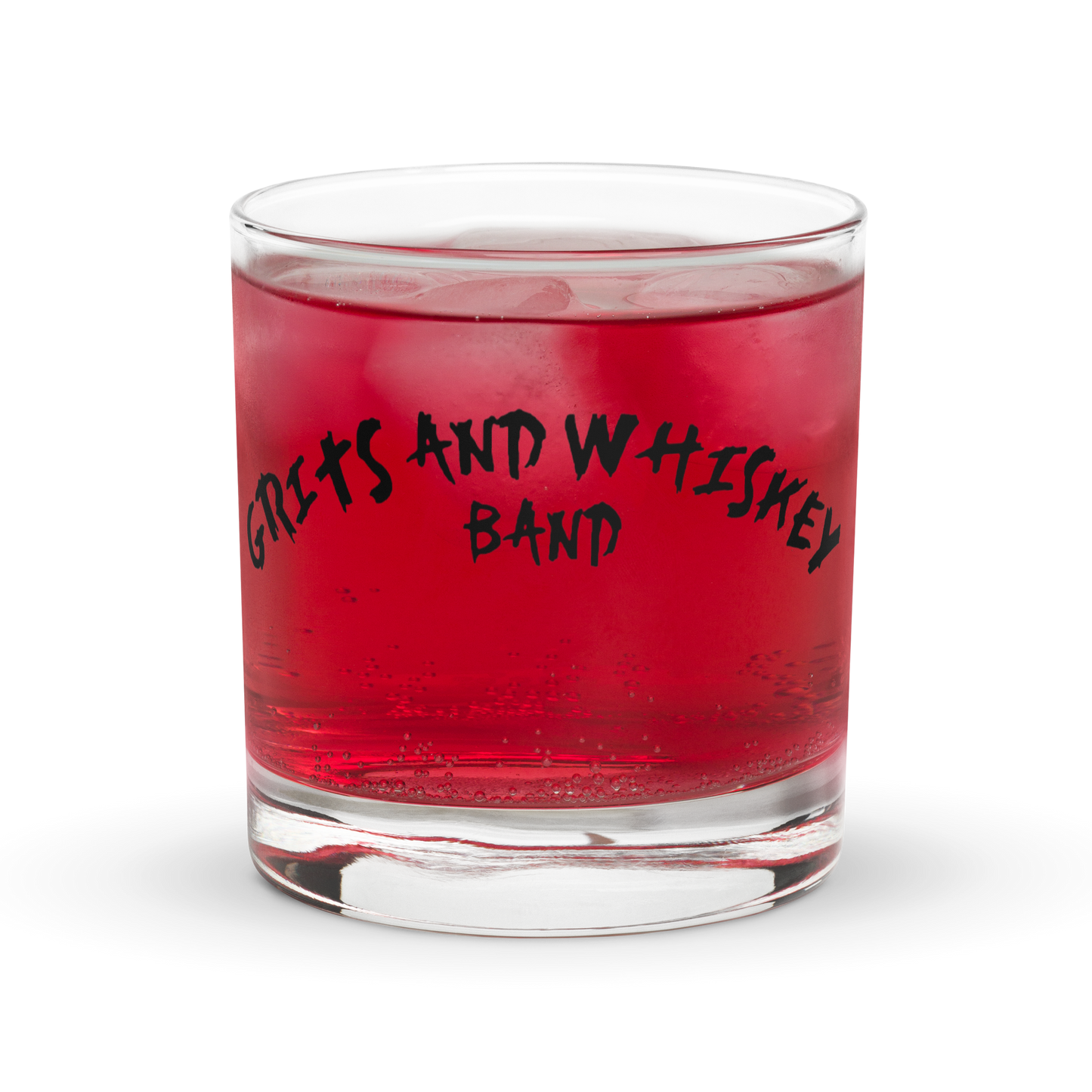 Grits and Whiskey Band Rocks Glass