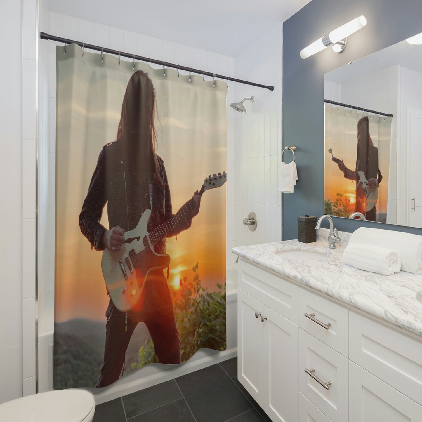 Jesse Kramer Sunset Shower Curtain